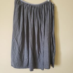 Soft Gray Pleated Skirt